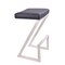 Armen Living Atlantis 26" Counter Height Backless Black Faux Leather and Brushed Stainless Steel Bar Stool LCAT26BABLK - alternate 1